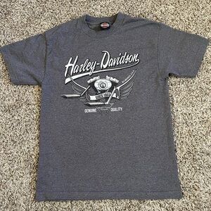 Harley Davidson Sturgis SD T Shirt Mens Medium Gray Graphic Motorcycle Tee USA